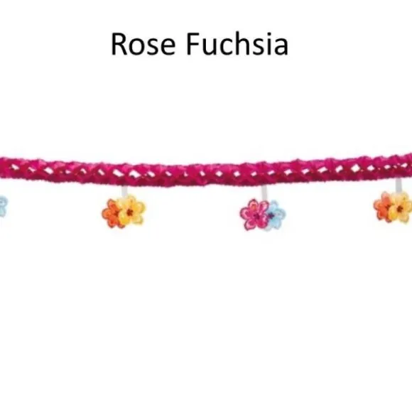 Guirlande en Papier Hawaï et Fleurs d'Hibiscus - Coloris Assortis