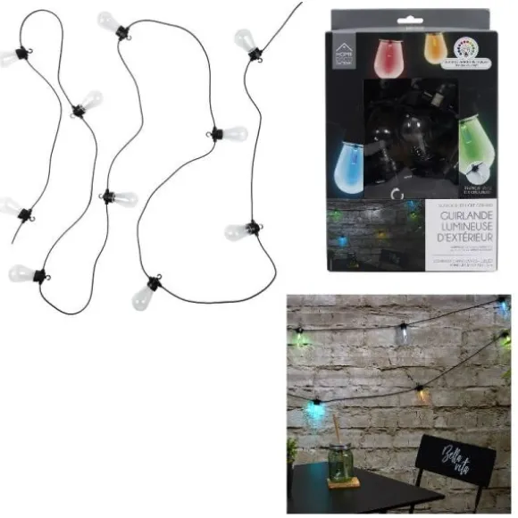 Guirlande lumineuse Ampoules couleurs changeantes extérieure - 5 m