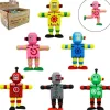Jeu en bois - Robot articulé - 12 cm - Modèle Aléatoire
