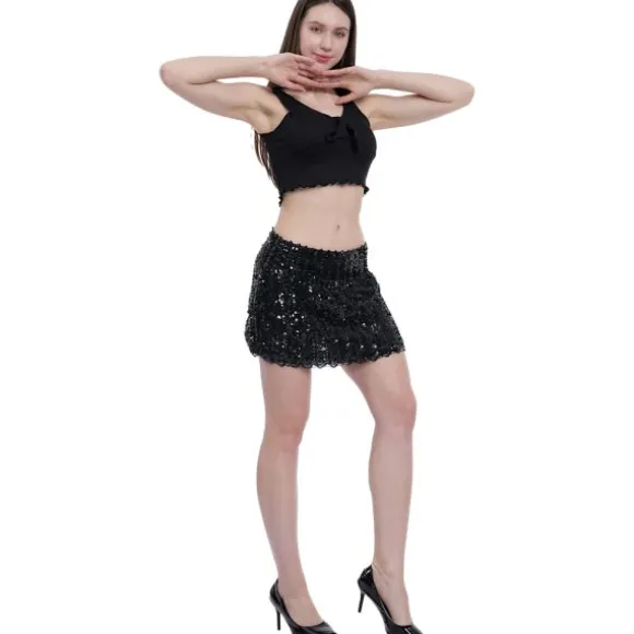 Jupe à sequins pour femme - Couleur au choix