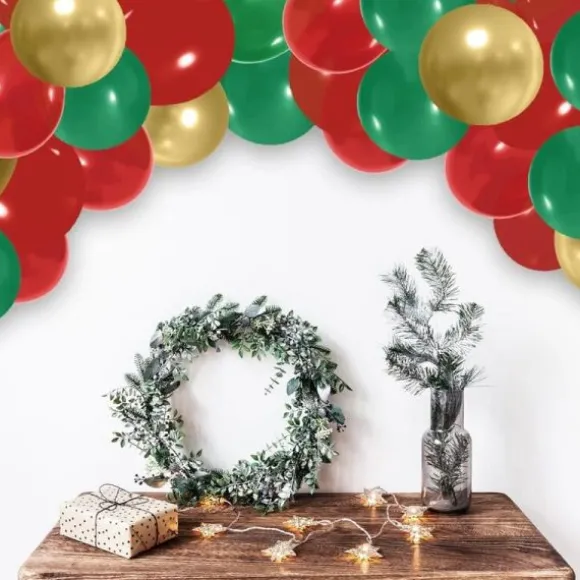 Kit arche à ballons - 40 ballons en latex - Noël Traditionnel