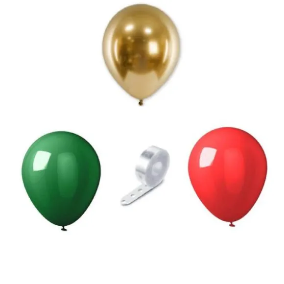Kit arche à ballons - 40 ballons en latex - Noël Traditionnel