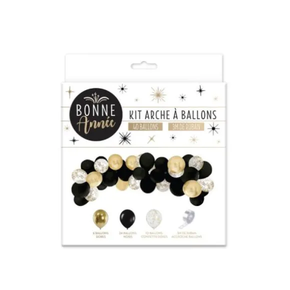 Kit arche à ballons Bonne Année - 40 Ballons
