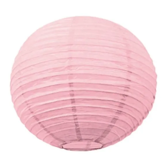 Lanterne japonaise en papier rose vintage - 35 cm