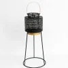 Lanterne Métal Noir sur pied - 59cm