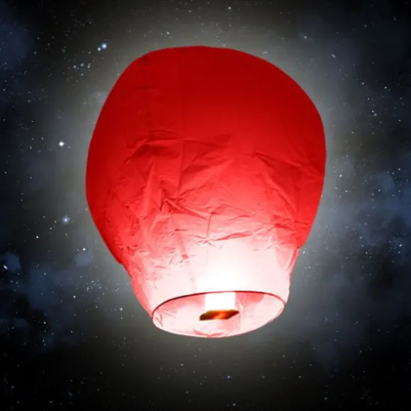 Lanterne volante "ballon" - Rouge