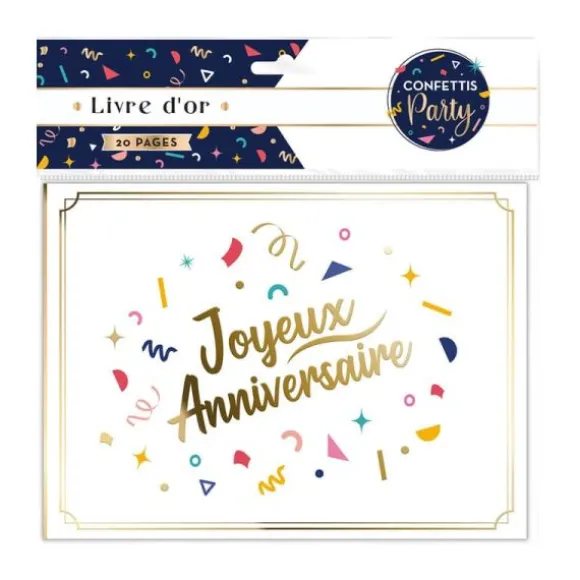 Livre d'Or - Joyeux Anniversaire - Collection Confettis