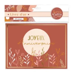 Livre d'Or - Joyeux Anniversaire - Collection Terracotta