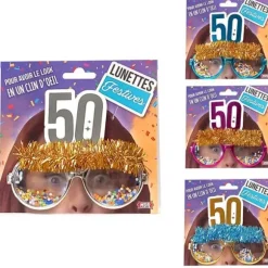 Lunettes à confettis pour anniversaire - Âge au choix