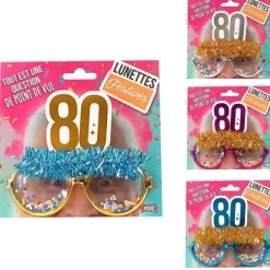Lunettes à confettis pour anniversaire - Âge au choix