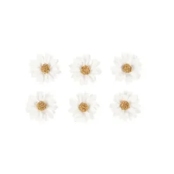 6 marguerites adhésives en papier - Diamètre 3 cm