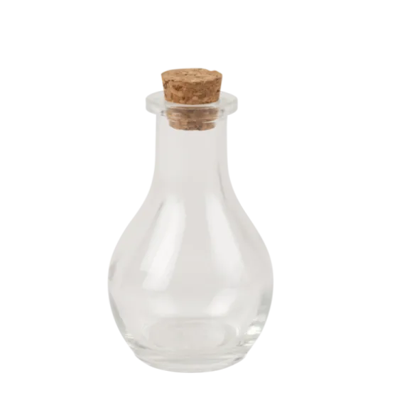 Mignonnette en verre avec bouchon en liège - Anaïs - 50 ml