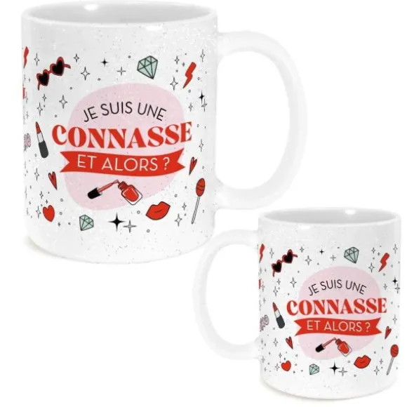 Mug Anniversaire à paillettes pour femme - Âge au choix