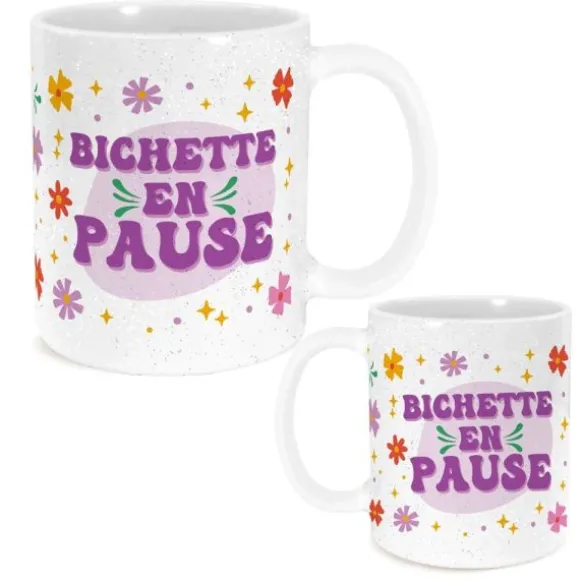 Mug Anniversaire à paillettes pour femme - Âge au choix