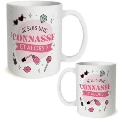 Mug Anniversaire à paillettes pour femme - Âge au choix