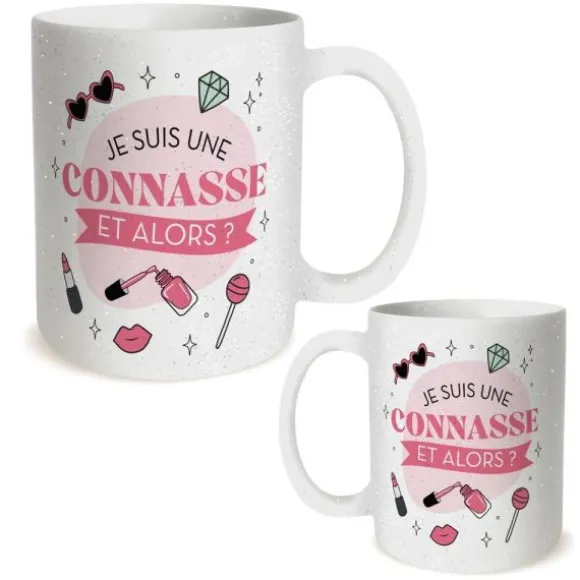 Mug Anniversaire à paillettes pour femme - Âge au choix