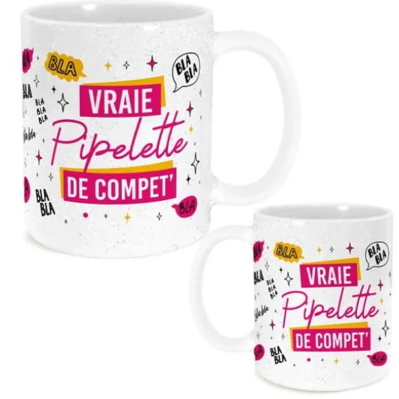 Mug Anniversaire à paillettes pour femme - Âge au choix