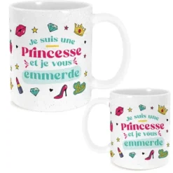 Mug Anniversaire à paillettes pour femme - Âge au choix