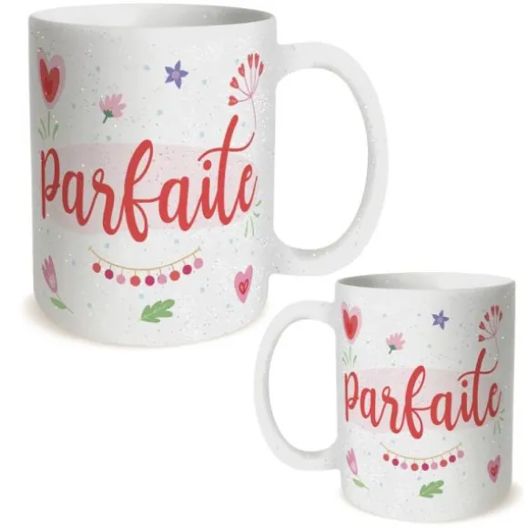 Mug Anniversaire à paillettes pour femme - Âge au choix