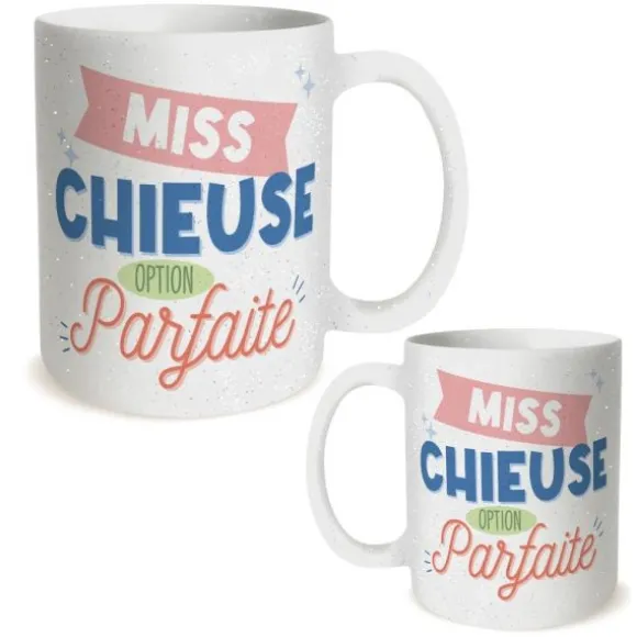Mug Anniversaire à paillettes pour femme - Âge au choix