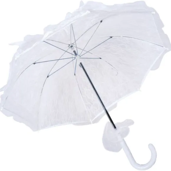 Ombrelle blanche en dentelle - 50 cm