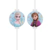 4 pailles médaillon en papier - 22 cm - La Reine des Neiges 2™