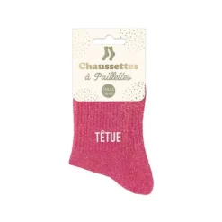 Paire de chaussettes à paillettes pour femme - Modèle au choix