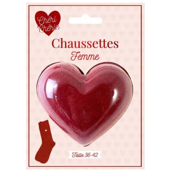 Paire de chaussettes à paillettes pour femme - Sœur Complice - Collection Famille d'Amour