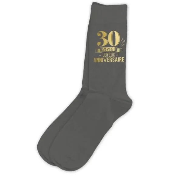 Paire de chaussettes pour homme pour anniversaire - Âge au choix