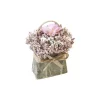 Panier trapézoïdal avec graminées et aubépine - 10 x 7 x 6 cm - Couleur au choix