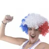 Perruque de Supporter tricolore - Bleu, blanc et Rouge pour adulte
