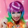 Perruque Fluo Multicolore Femme