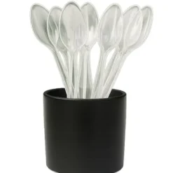 10 petites cuillères réutilisables en plastique - 13 cm - Couleur au choix