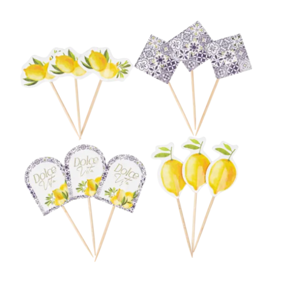 12 pics en bois - 8,5 cm - Collection Dolce Vita