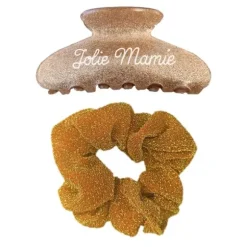 Pince à cheveux et chouchou à paillettes - Collection Mamie Chérie