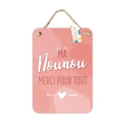 Plaque en métal - Ma Nounou merci pour tout