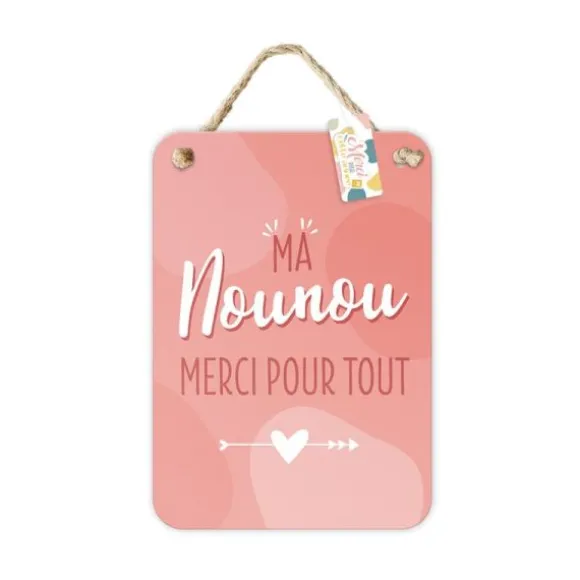 Plaque en métal - Ma Nounou merci pour tout