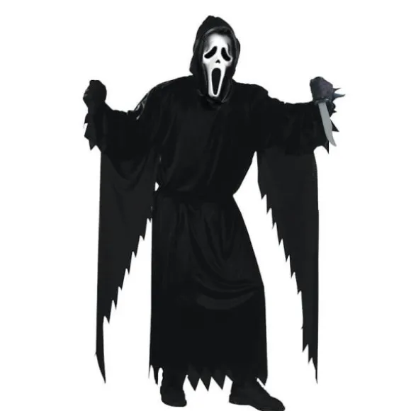 Poncho d'Halloween pour adulte - Toile d'araignée argentée - Taille unique