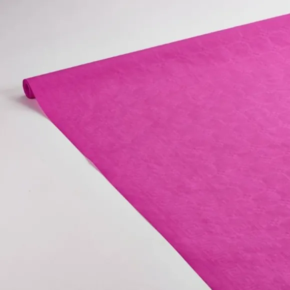 Rouleau de Nappe Damassé Framboise 25 m