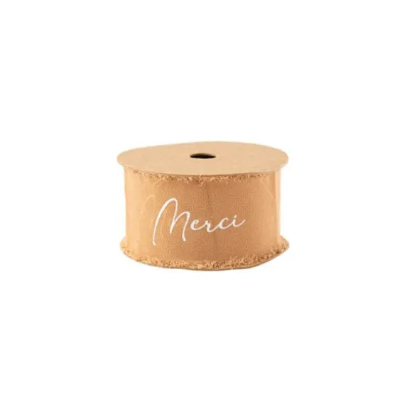Ruban effiloché en mousseline de soie - Couleur au choix