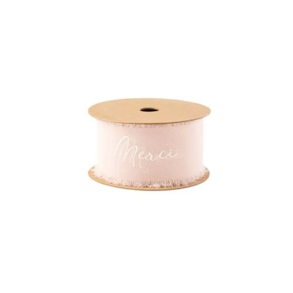 Ruban effiloché en mousseline de soie - Couleur au choix