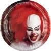 Sachet de 6 Assiettes en Carton - Clown d'Horreur