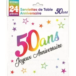 Sachet de 6 ballons Métallisés Argent - Joyeux Anniversaire