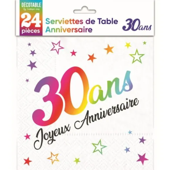 Sachet de 6 ballons Métallisés Or - Joyeux Anniversaire