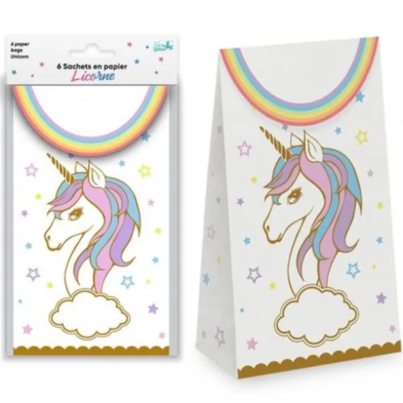 6 sachets en papier - Collection Licorne