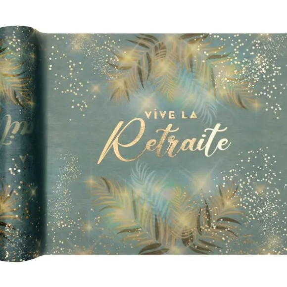 12 serviettes cocktail "Vive la Retraite" en papier - 25 x 25 cm - Collection Retraite Dorée - Couleur au choix