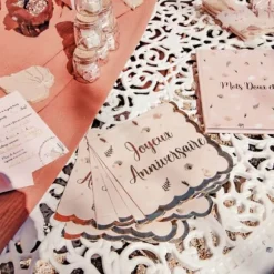 16 Serviettes - Collection Boho Blush et Or