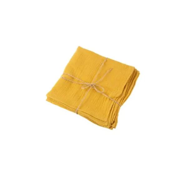 4 serviettes en gaze de coton - Couleur au choix
