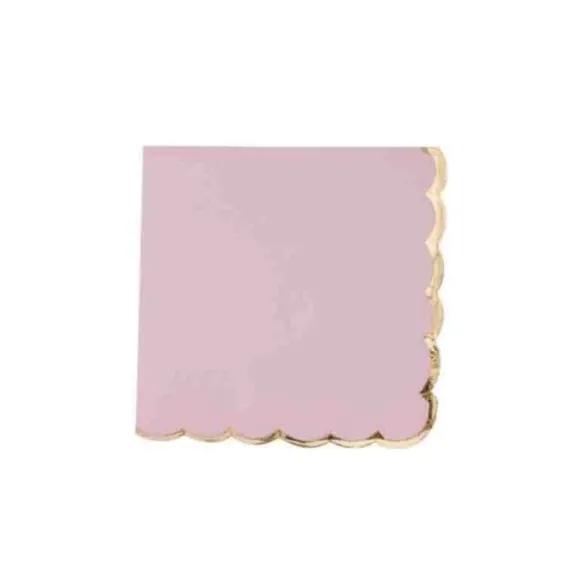 16 serviettes en papier avec dorure - 33 x 33 cm - Couleur au choix