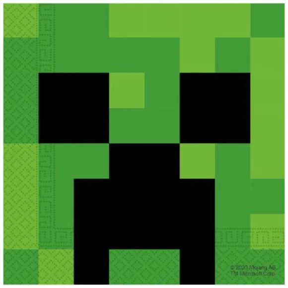 20 serviettes en papier FSC® - 33 x 33 cm - Minecraft™